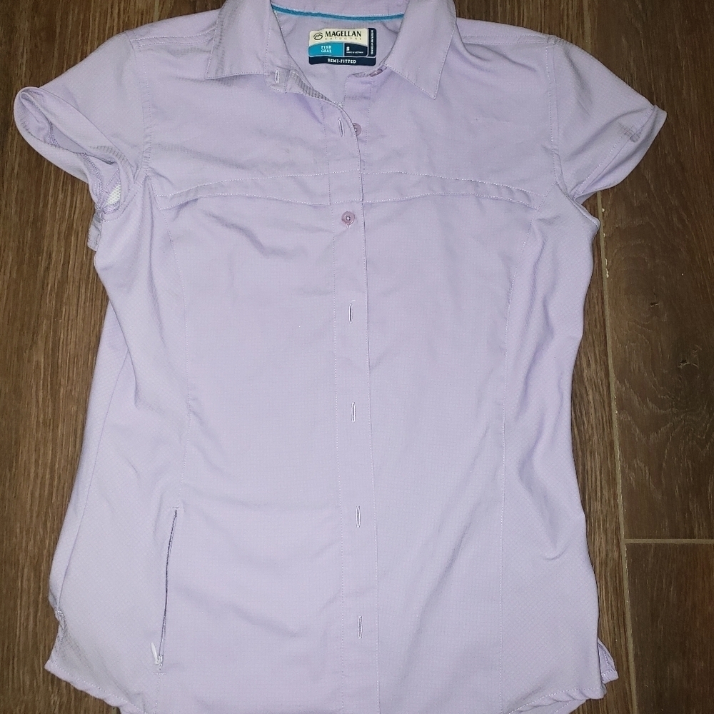 MAGELLAN LAVENDER LILAC WOMEN'S TOP SZ SMALL outdoors cap sleeve